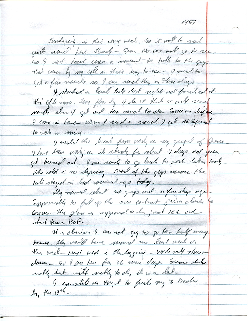 Dr John WorldPeace 2008 Prison Journal